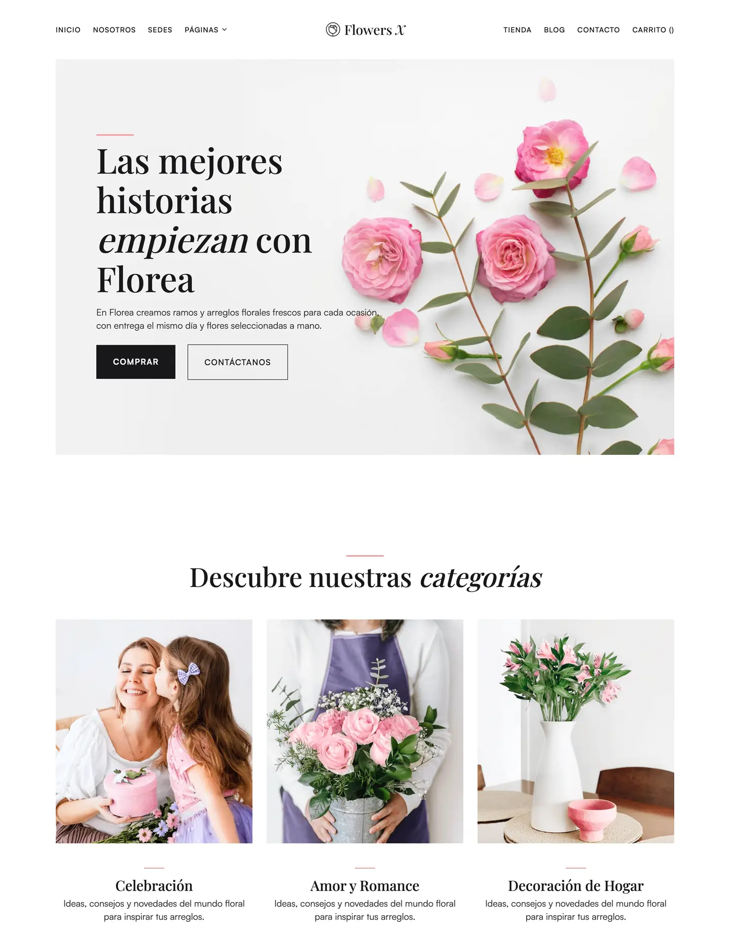 Plantilla de página web para tienda online